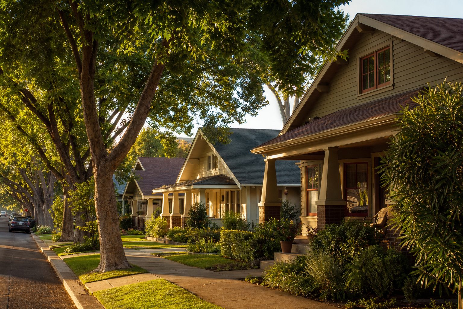 AI-generated concept image of new construction townhomes in Santa Clara, California
